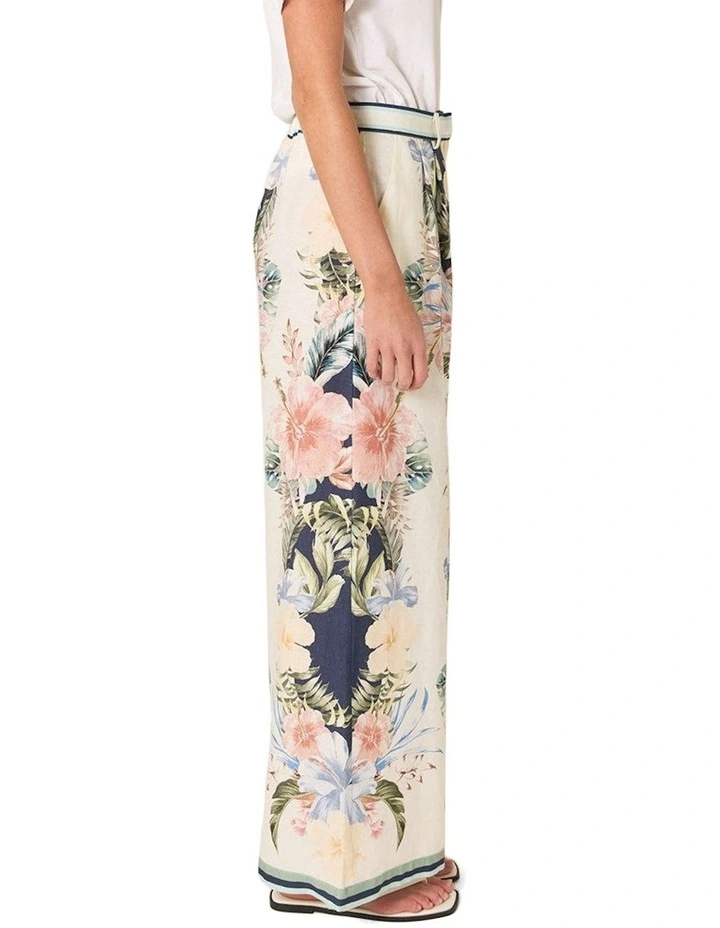 Solara Placement Print Pant in Navy Print image 3