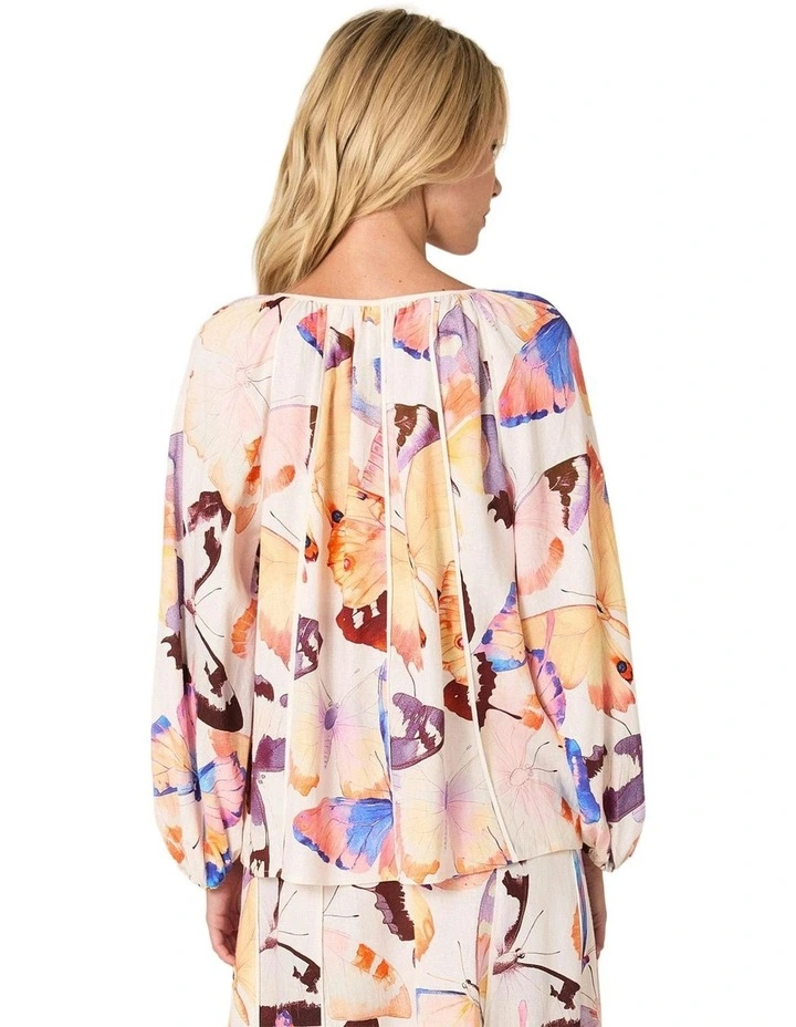 Mariposa Print Blouse in Butterfly Print image 2