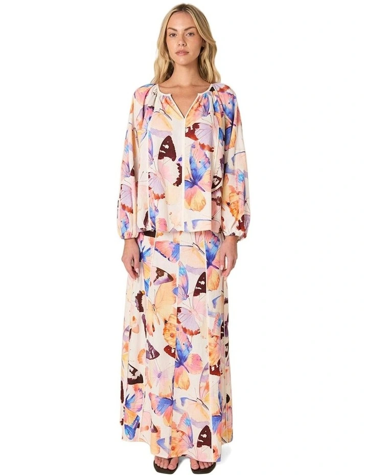 Mariposa Print Blouse in Butterfly Print image 4