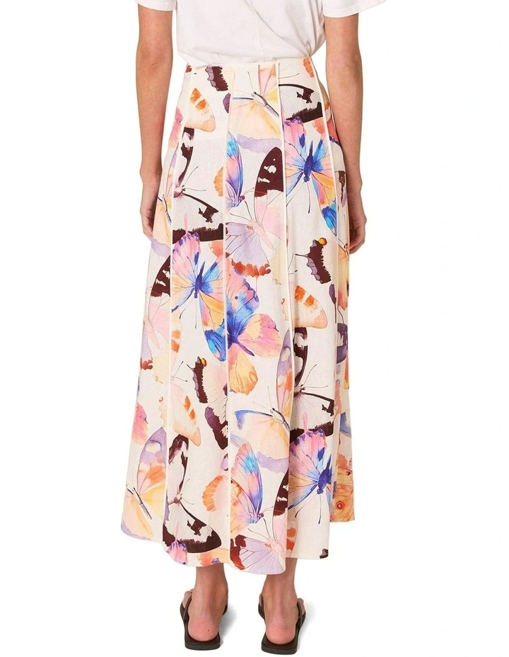 Mariposa Print Maxi Skirt in Butterfly Print image 2
