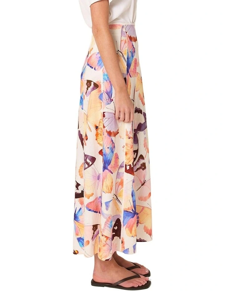 Mariposa Print Maxi Skirt in Butterfly Print image 3