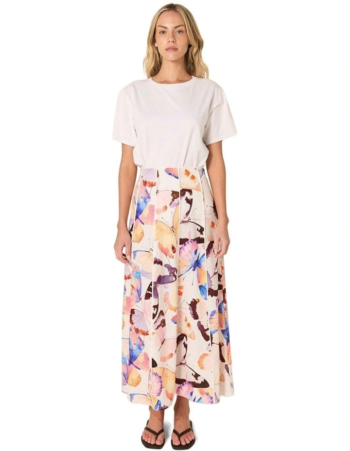 Mariposa Print Maxi Skirt in Butterfly Print image 4