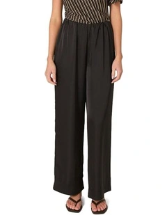 Dahlia Satin Pant in Black