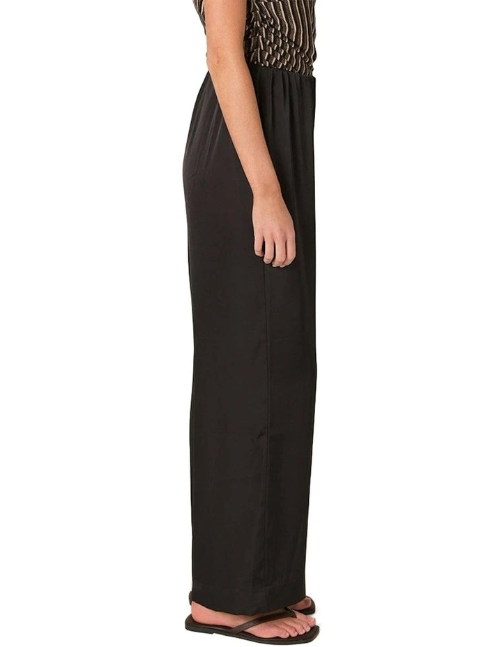 Dahlia Satin Pant in Black image 3