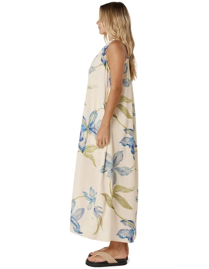 Anthea Maxi Dress in White Floral image 3