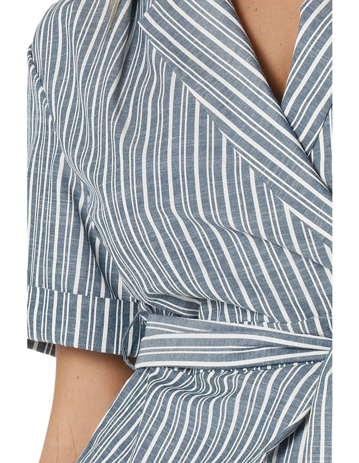 Marina Wrap Anorak Top in Navy Stripe image 5