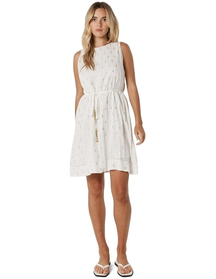 Delia Shift Dress in White image 4