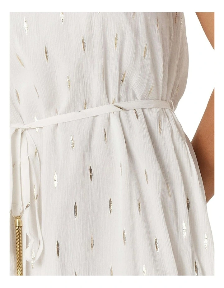 Delia Shift Dress in White image 5