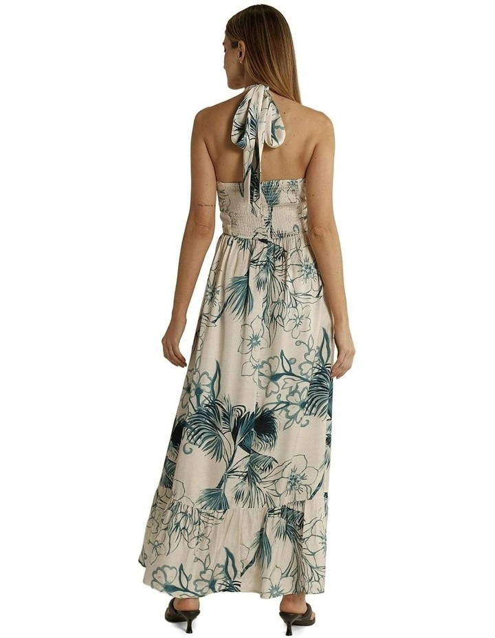 Solstice Palms Halter Dress in Palm Print image 2