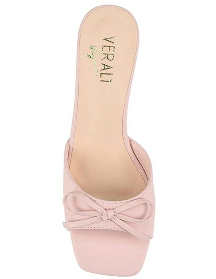 Tay Kitten Heel Mules in Blush Pink image 4