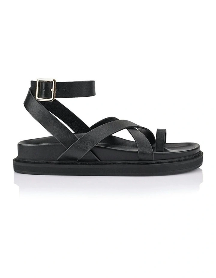 Brady Footbed Sandals in Black image 1