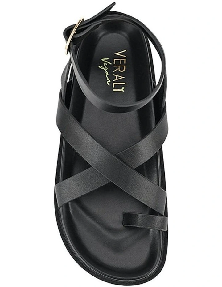 Brady Footbed Sandals in Black image 4
