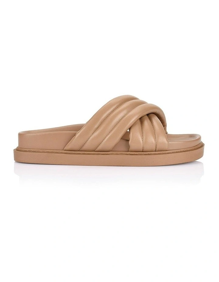 Britney Footbed Slides in Brown image 1