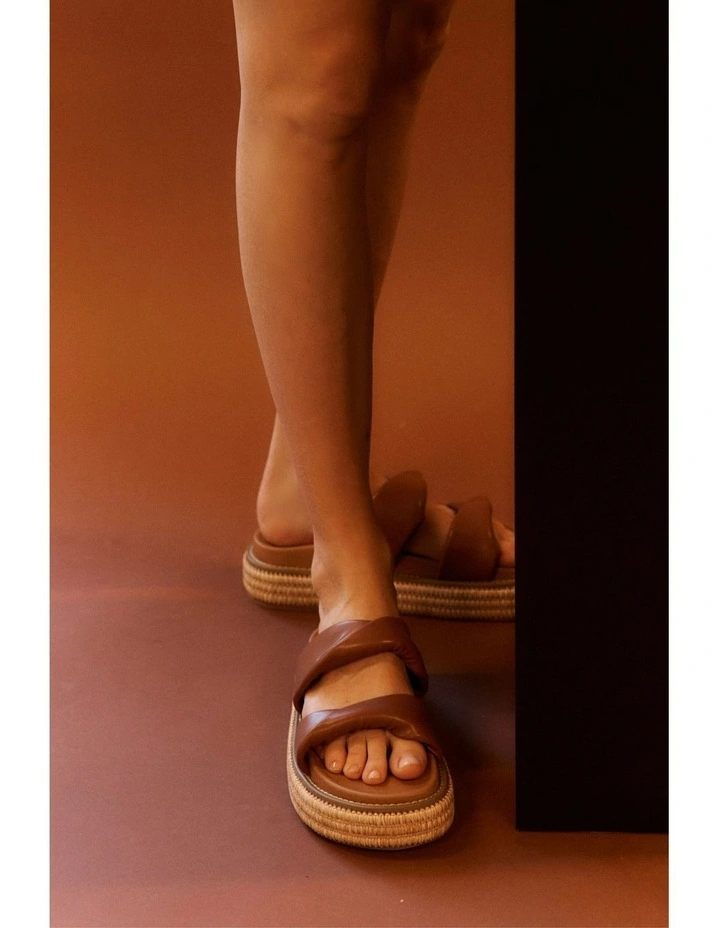 Rue Flatform Slides in Brown image 2