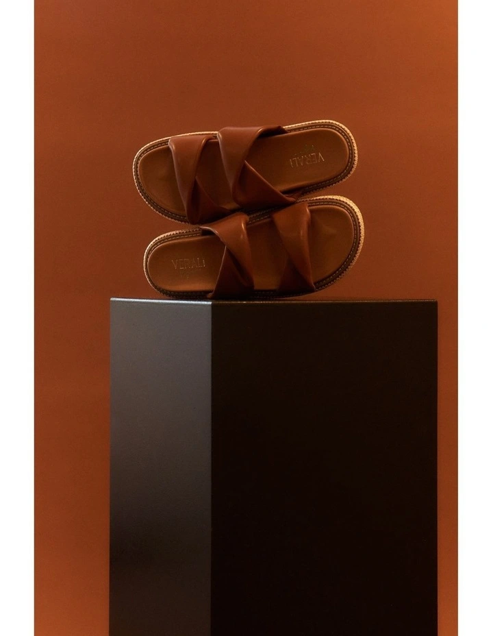 Rue Flatform Slides in Brown image 3