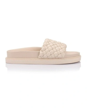 Bruce Footbed Slides in Bone