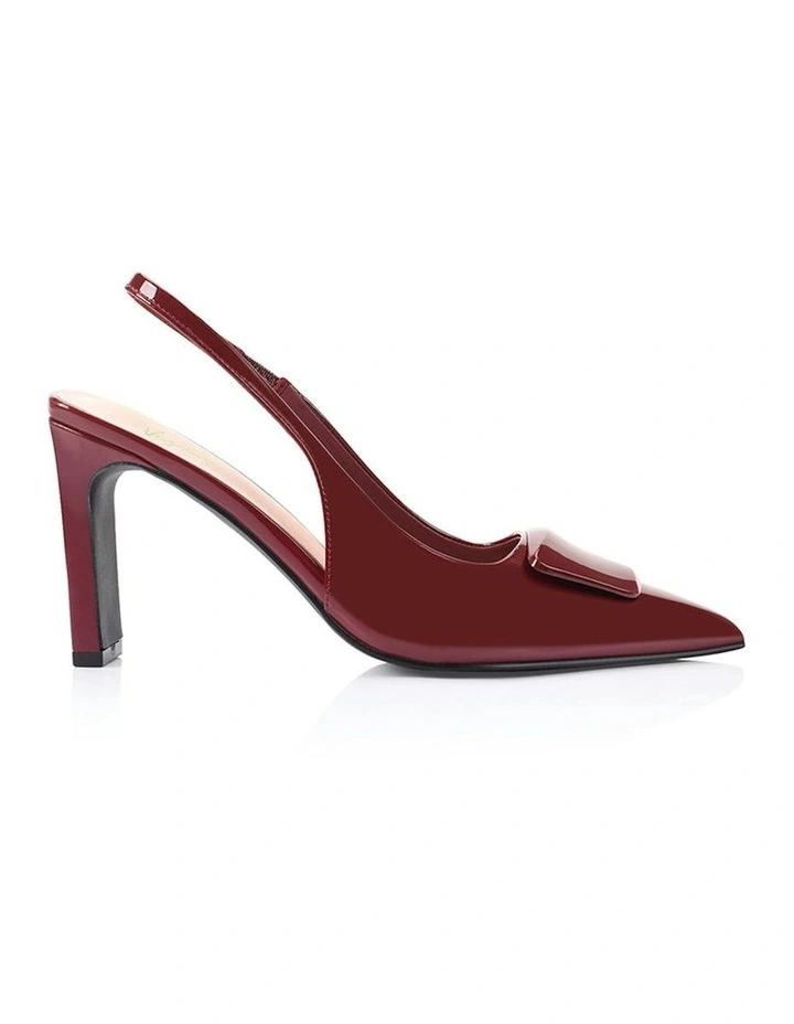 Konga Slingback Block Heels in Wine Patent image 1