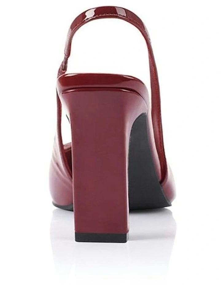 Konga Slingback Block Heels in Wine Patent image 3
