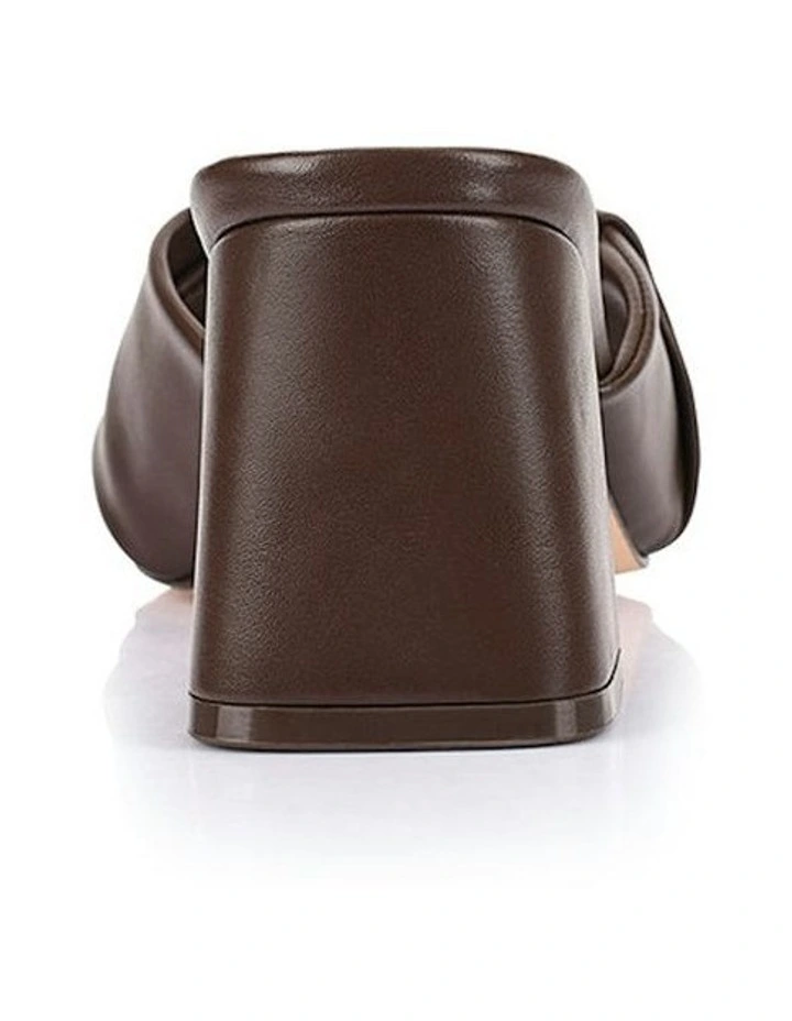 Stella Block Heel Mules in Chocolate Brown image 5