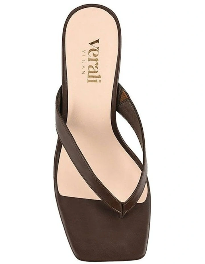 Stoked Block Heel Thongs in Chocolate image 4