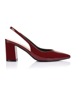 Elisha Slingback Block Heels in Wine