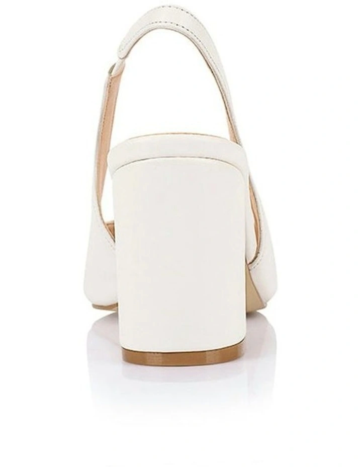 Elisha Slingback Block Heels in Chalk White image 3