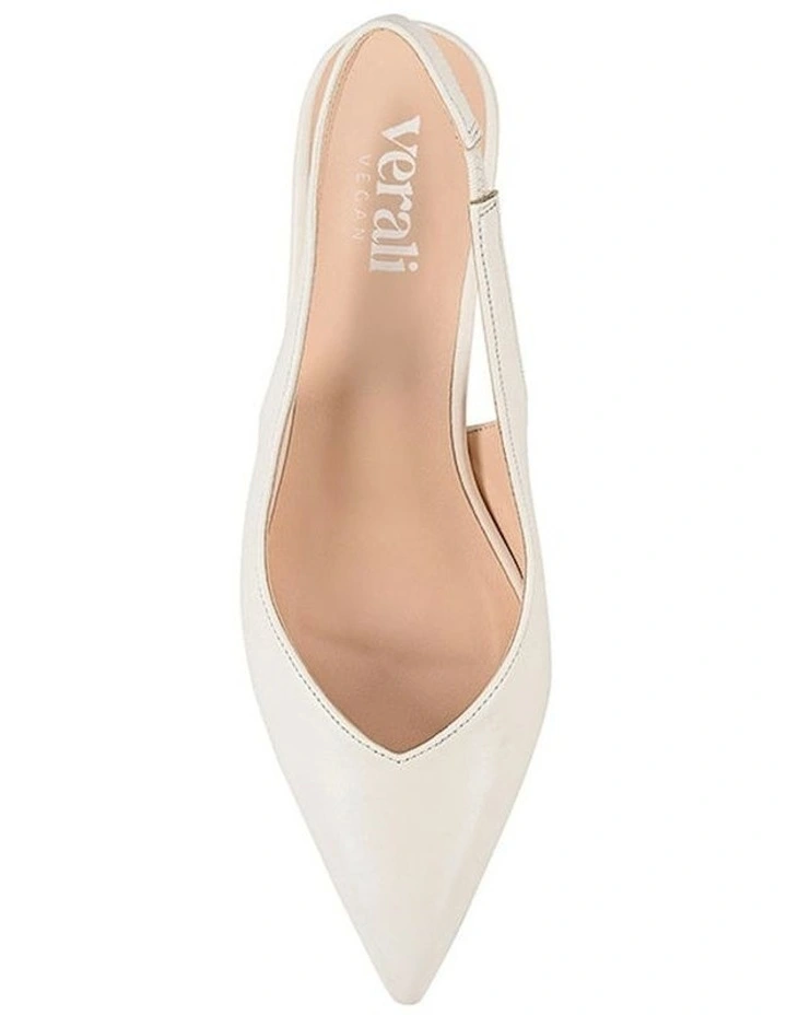 Elisha Slingback Block Heels in Chalk White image 4