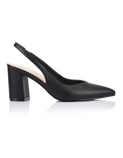 Elisha Slingback Block Heels in Black