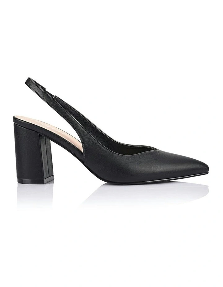 Elisha Slingback Block Heels in Black image 1