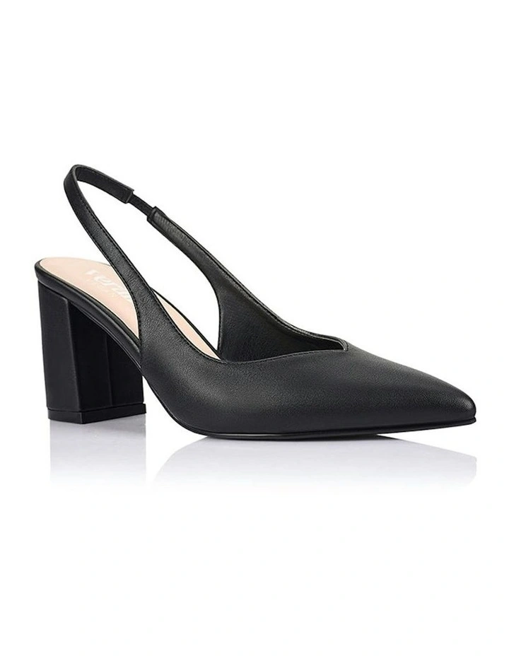 Elisha Slingback Block Heels in Black image 2