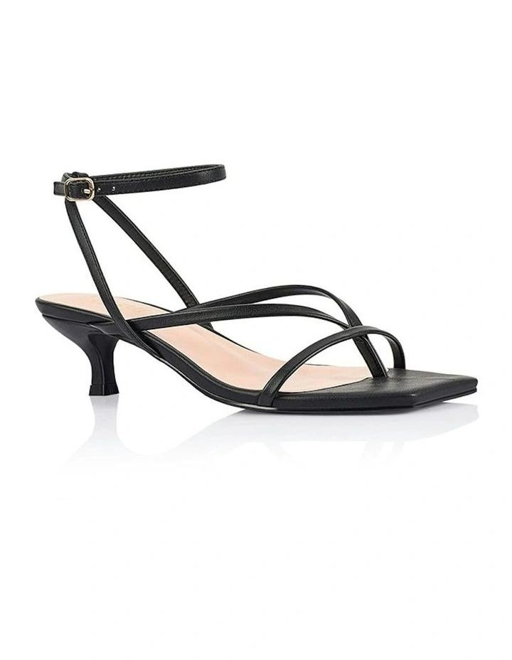 Maeve Kitten Heel Sandals in Black image 2