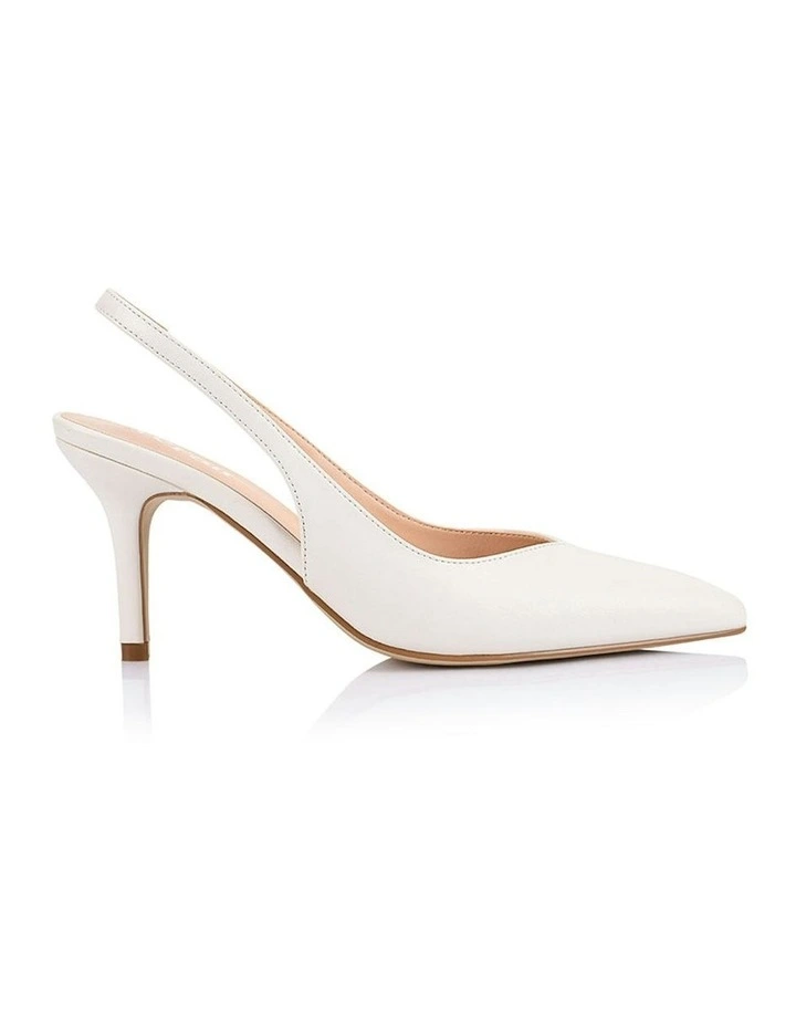 Lemur Slingback Stilettos in Chalk White image 1