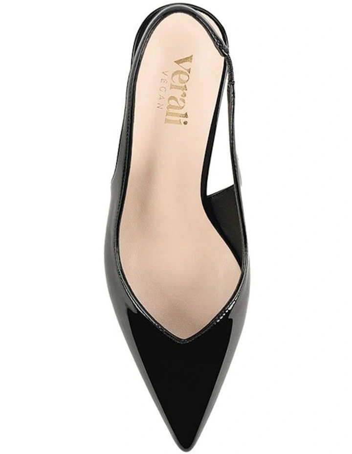 Lemur Slingback Stilettos in Black Patent image 4