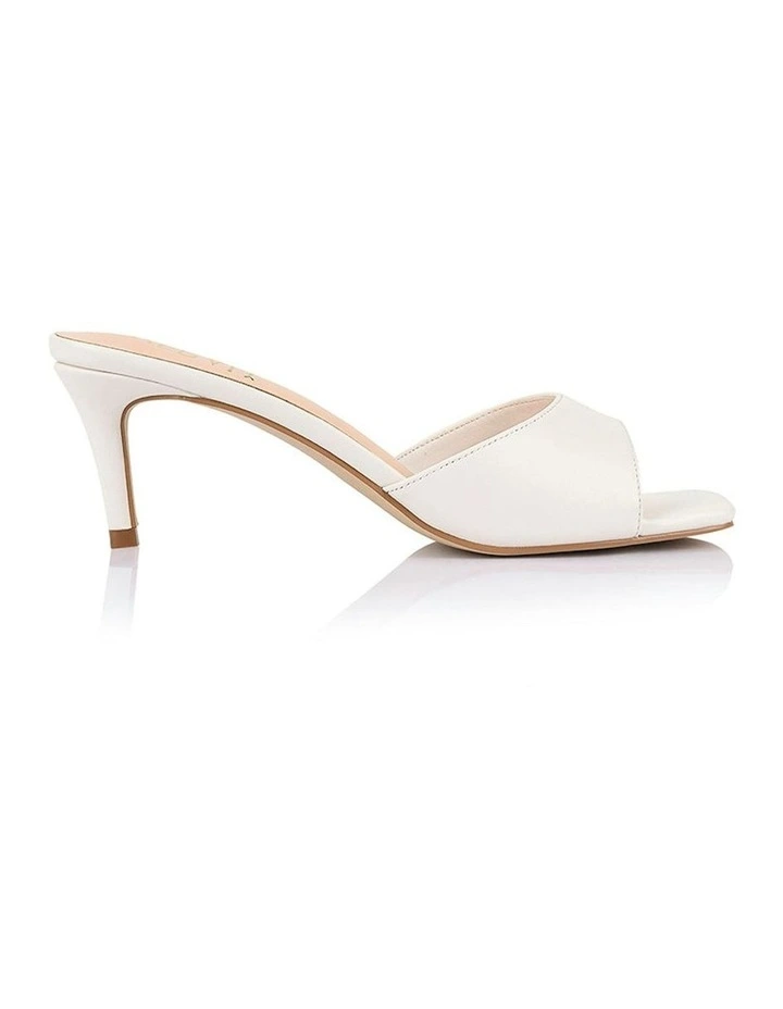 Tabitha Heeled Mules in Chalk White image 1