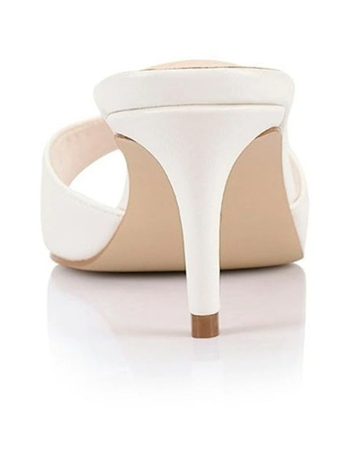 Tabitha Heeled Mules in Chalk White image 3