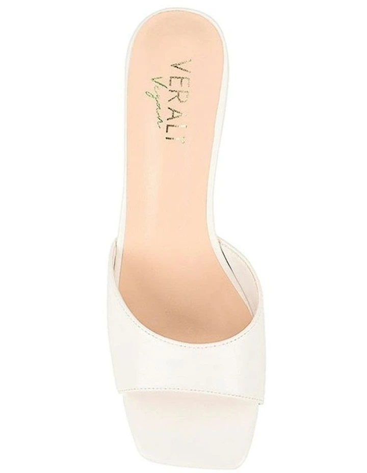 Tabitha Heeled Mules in Chalk White image 4