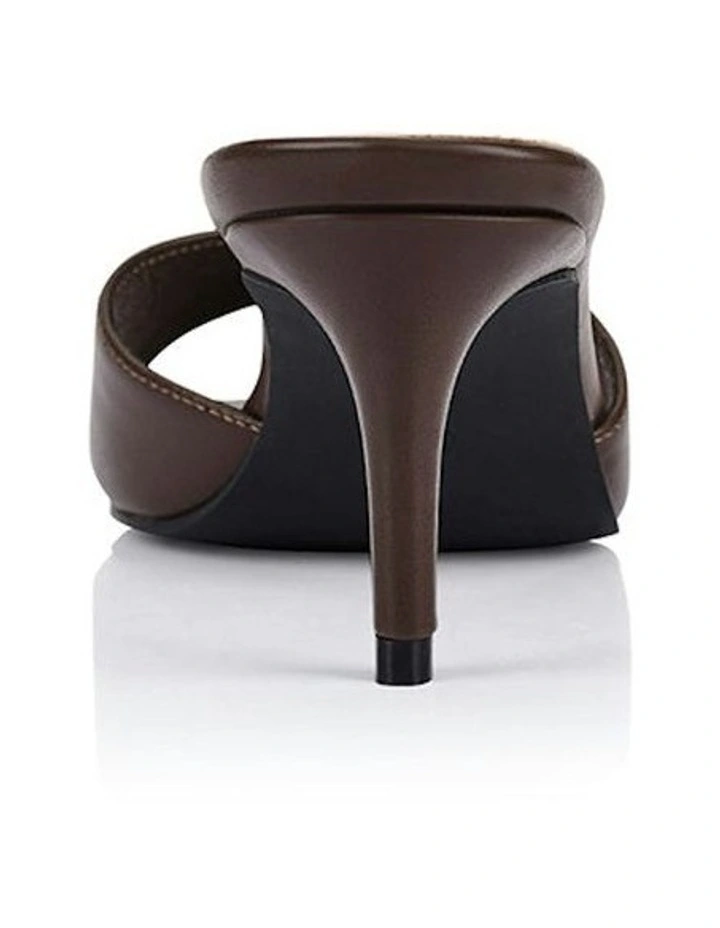 Tabitha Heeled Mules in Chocolate Brown image 3
