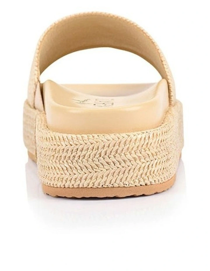 Romy Flatform Slides in Raffia image 3
