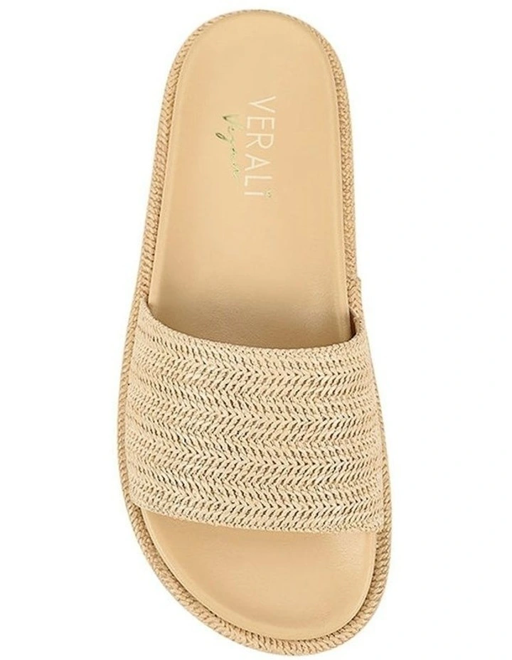 Romy Flatform Slides in Raffia image 4