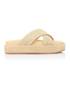 Roman Platform Slides in Raffia
