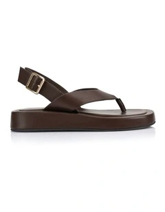 Bono Platform Sandals in Chocolate Brown