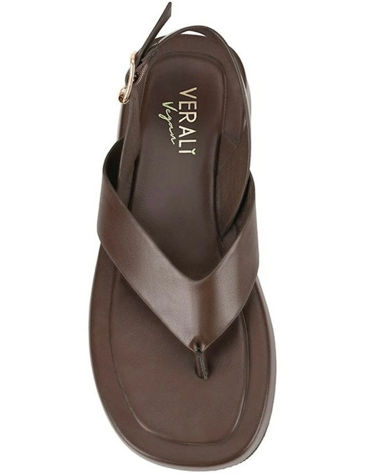 Bono Platform Sandals in Chocolate Brown image 4