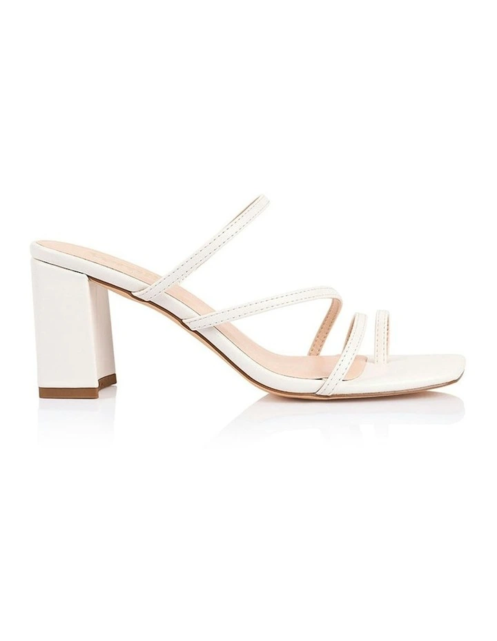 Nature Block Heel Mules in Chalk White image 1