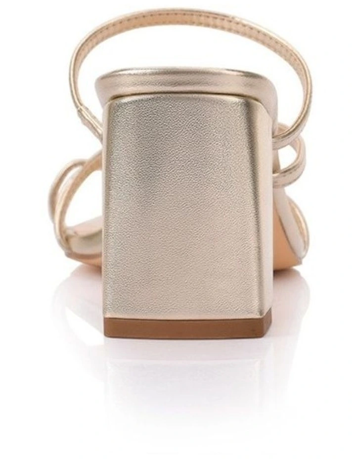 Nature Block Heel Mules in Champagne Gold image 3