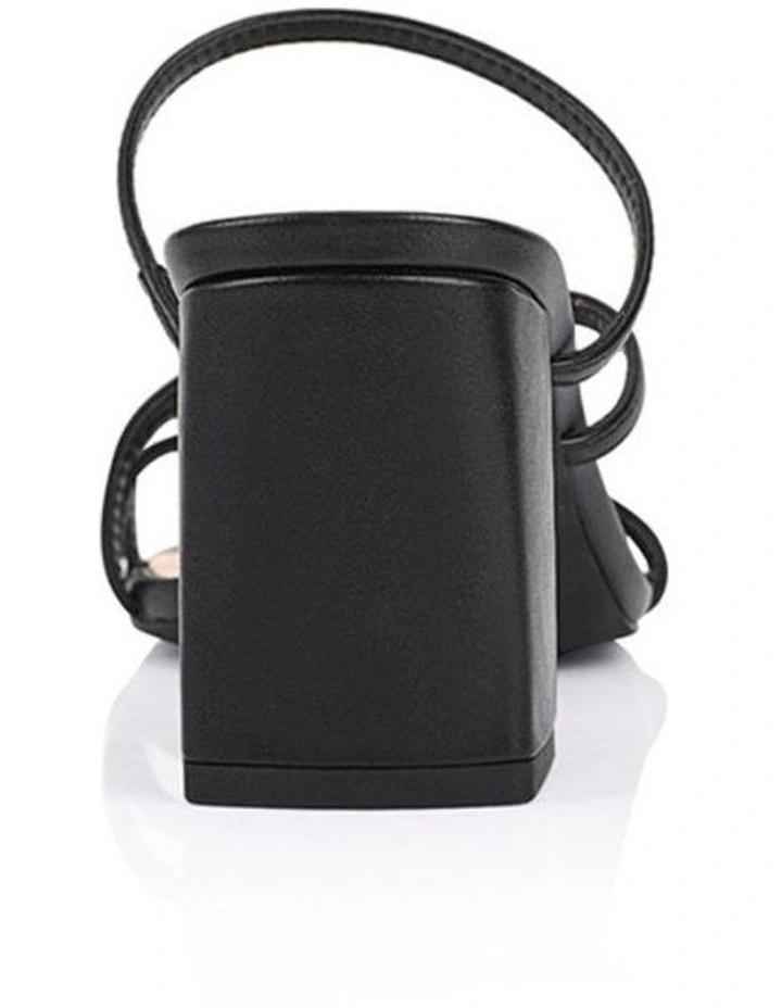 Nature Block Heel Mules in Black image 3