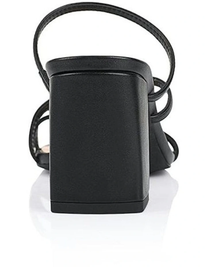 Nature Block Heel Mules in Black image 3