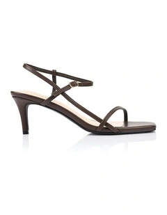 Tatiana Strappy Sandals in Chocolate Brown
