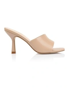 Petracca Heeled Mules in Beige