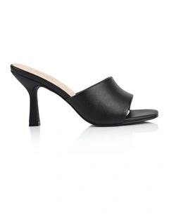 Petracca Heeled Mules in Black