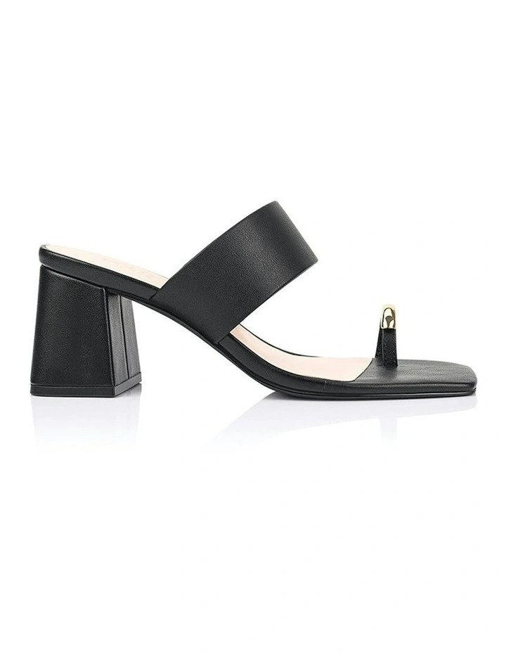 Stassie Block Heel Mules in Black image 1